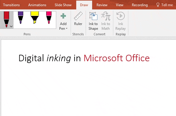 Inking in Powerpoint